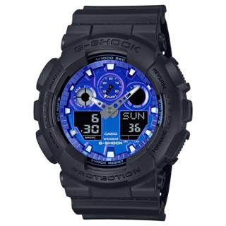 【G-SHOCK】閃耀絢麗雙顯錶 GA-100FL-1A 51.2mm 現代鐘錶