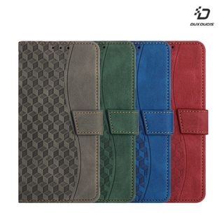 DUX DUCIS Apple 蘋果 iPhone 16 / 16 Plus 菱格紋側翻皮套 插卡 可立 磁扣 保護套