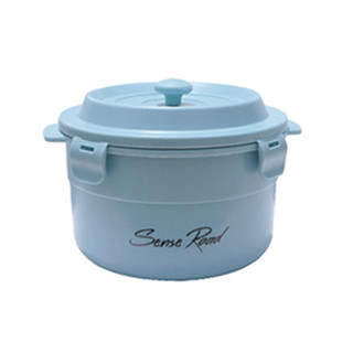 SL 陶瓷內膽鑄鐵造型雙層便當盒(湖冰藍)850ml R-3100 臺灣製