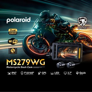 R8i Polaroid寶麗萊【MS279WG】小蜂鷹升級版 機車夜視前後行車記錄器 全機防水 超級電容 贈32G