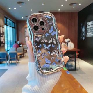 iphone 16 15 14 13 12 Pro Max XR i7 i8 Plus滿屏蝴蝶卡通電鍍奶油鏡面手機殼