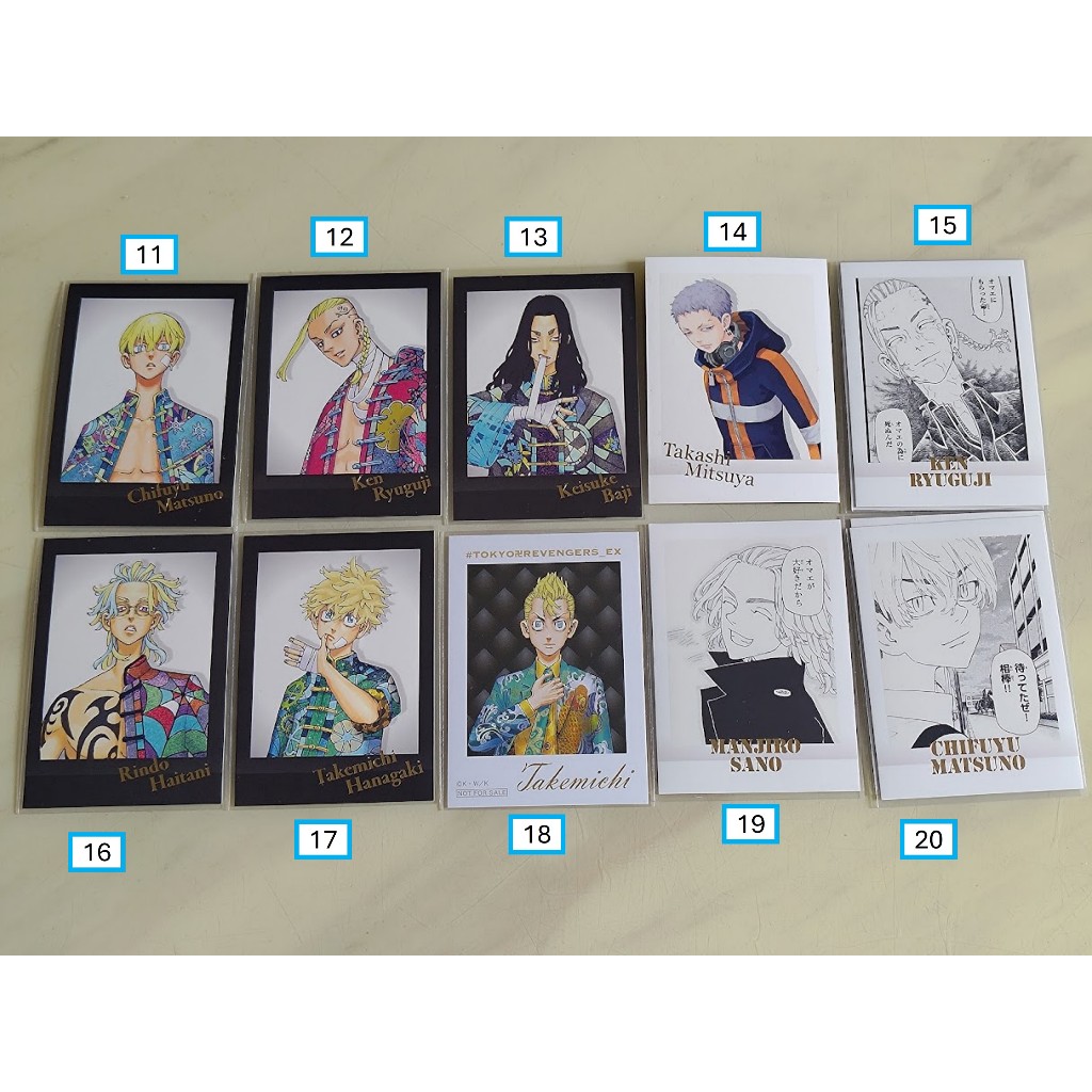 [睡睡蛙小池] 東京復仇者 拍立得 原畫 新體驗展 原畫展 黑川伊佐那 灰谷蘭 佐野真一郎 三途春千夜 鶴蝶 半間修二