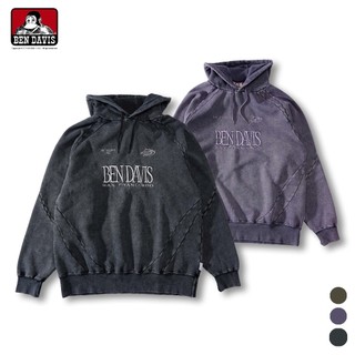BEN DAVIS DED HOODIE 洗舊 線條設計 內刷毛 仿賽車 連帽長袖 帽T 3色