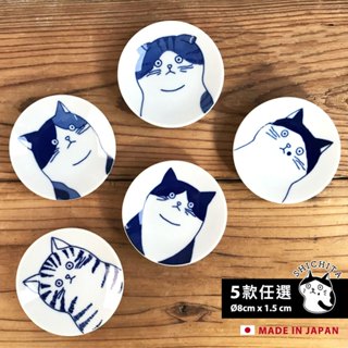 日本 美濃燒 SHICHITA 貓咪系列陶瓷小碟 8cm (五款任選) 美濃燒 陶瓷 小菜碟 醬料碟 佐料碟 調味碟