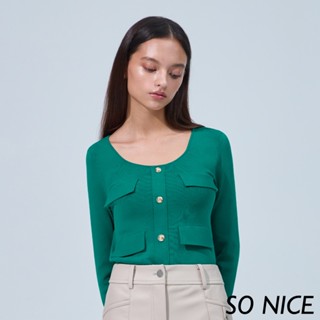 SO NICE【特惠】氣質蓋袋造型針織上衣｜粉/綠｜都會時尚女裝 【58340033】