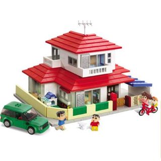 2 Kids <Oxford>超商取貨須拆盒 蠟筆小新 小新的家 積木 DIY 組裝 小白