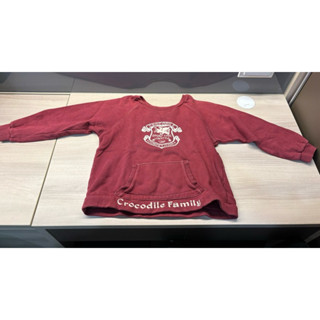 《8成新》Crocodile Kids 兒童 長袖 冬天 上衣 衛衣 保暖衣 衣服/約100-110公分/酒紅色