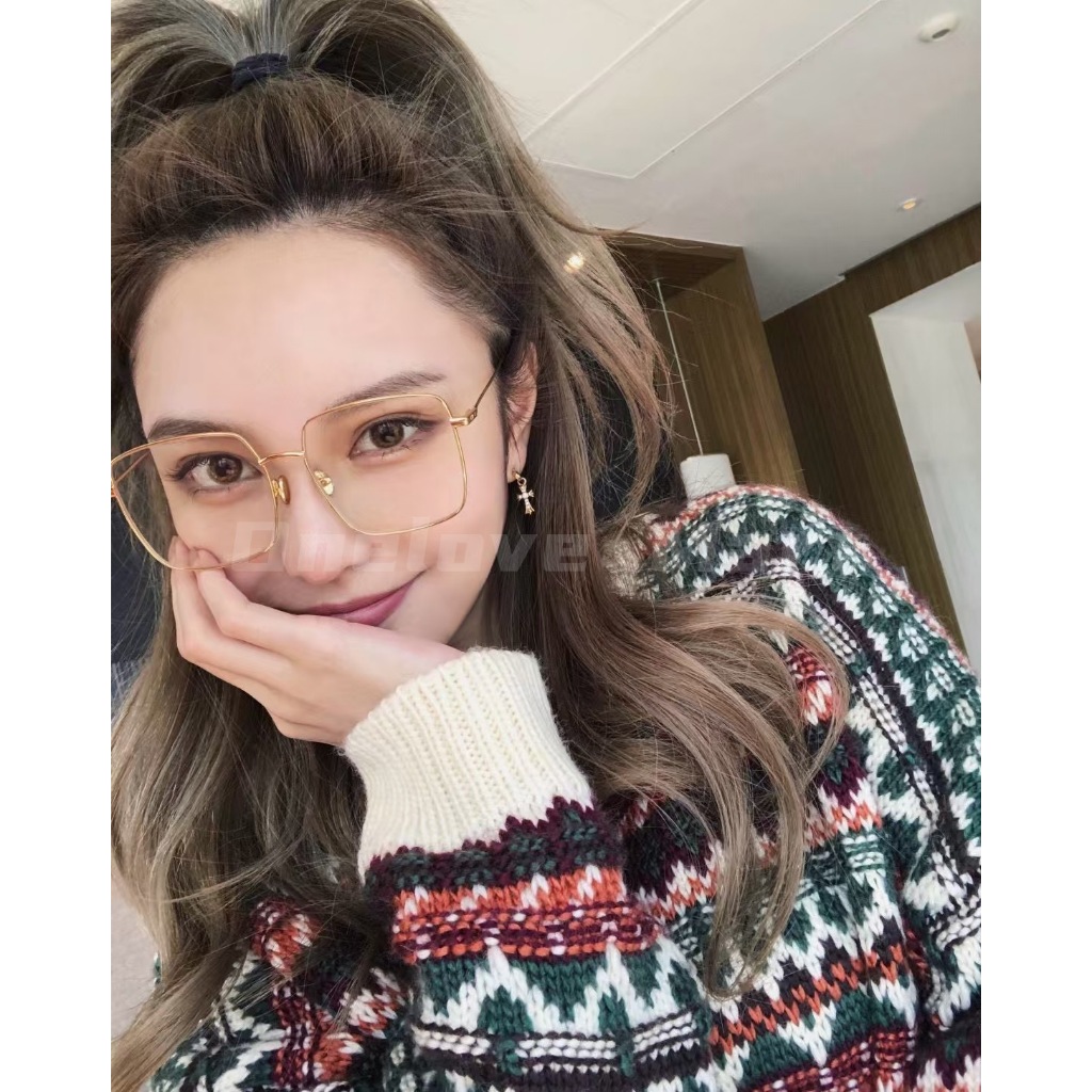Chrome hearts baby fat cross diamond earrings