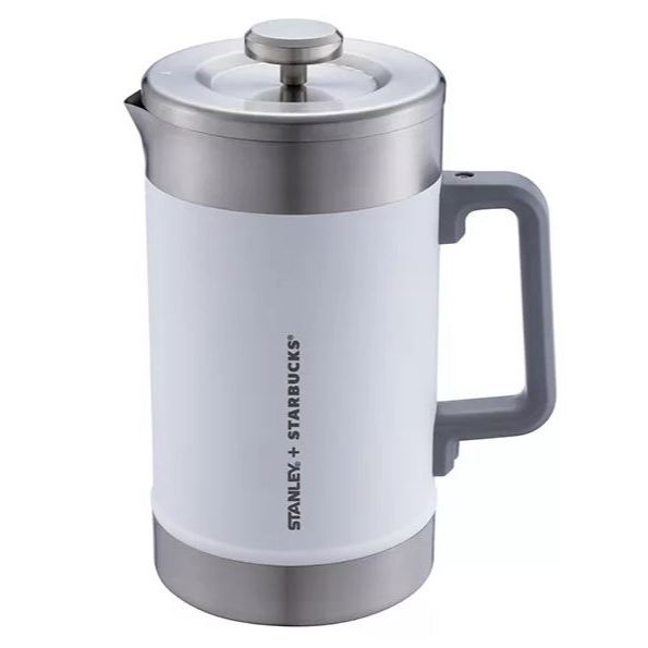 【EM】星巴克starbucks聯名濾壓壺STANLEY真空濾壓壺（白色）1.4 公升 咖啡用