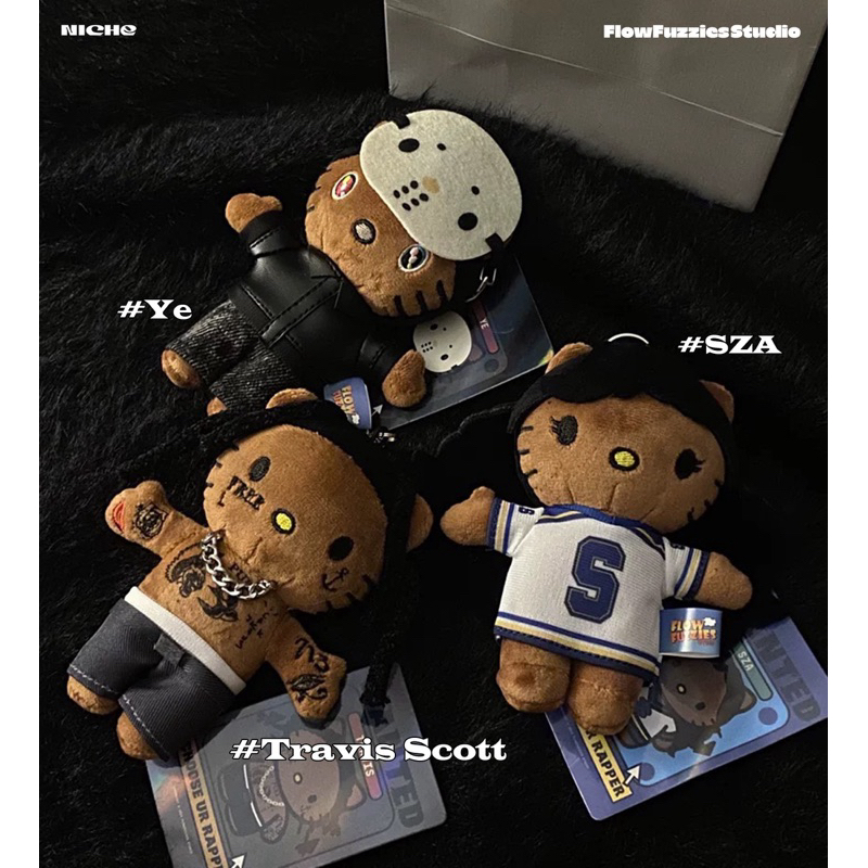 ⣶KUZ ⣶部分現貨！正版饒舌歌手Kitty 髒辮黑人娃娃 吊飾 嘻哈Travis Scott  Kanye Ye