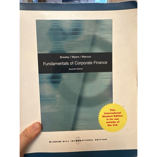 Fundamentals of Corporate Finance Brealey/Myers/Marcus 7e二手