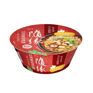 【味丹】隨緣 紅燒嫩菇湯碗麵 8入/箱 素食 泡麵