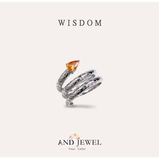 [安珠] 錳鋁榴石 橘色 水滴 4*6mm 戒指 自然系列 Wisdom寶石銀飾 AND JEWEL
