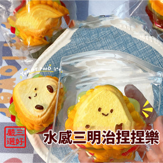 ❤️臺灣現貨【水感三明治吐司捏捏樂】療癒小物 舒壓小物 辦公室小物 捏捏樂 發洩小物 070