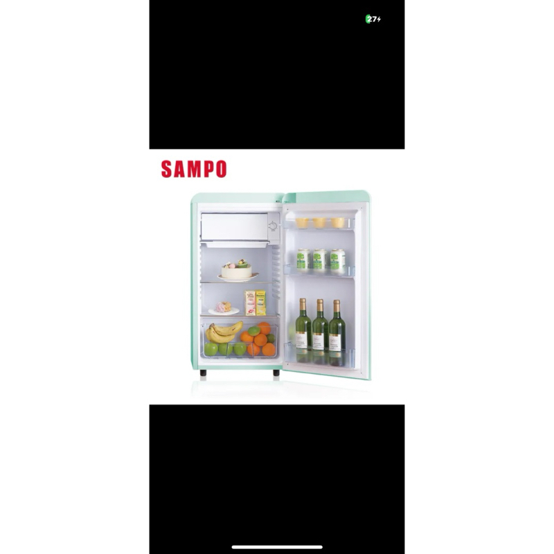 二手SAMPO 聲寶 99L一歐風復古美型系列定頻右開單門冰箱(SR-C10-E)