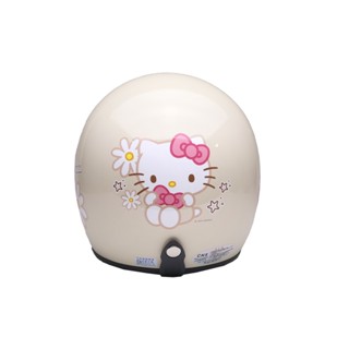 EVO 安全帽 CA-309 HELLO KITTY 小花KT 奶油白 半罩 半拆洗 卡通圖案 正版授權
