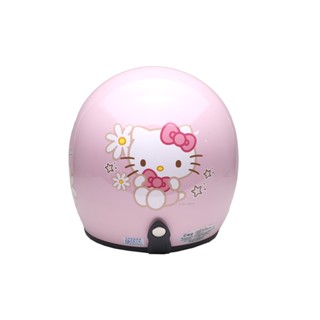 EVO 安全帽 CA-309 HELLO KITTY 小花KT 粉色 半罩 半拆洗 卡通圖案 正版授權