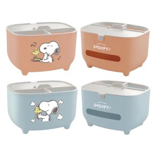 史努比小夥伴遙控器收納架(面紙盒) 咖啡色 SNOOPY