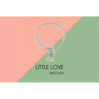 ［Little love] 極簡圓標吊墜手鍊、手環（1入）