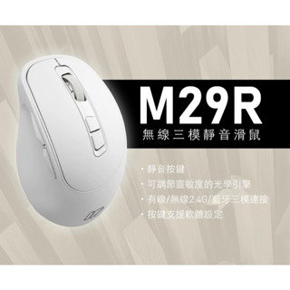 iRocks M29R 2.4G無線光學靜音滑鼠 -白色
