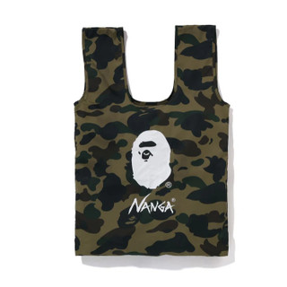 【接單預購】【 BAPE X NANGA 】1ST CAMO POCKETABLE ECO BAG 聯名環保袋 購物袋