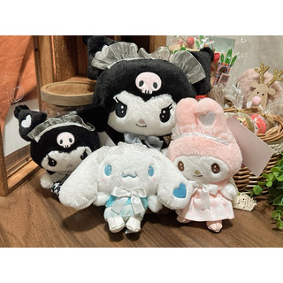 現貨 日本 三麗鷗 SANRIO 法式千鳥格 娃娃 吊飾 庫洛米 美樂蒂 大耳狗