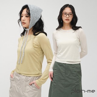 plain-me SAAKO 兩件式 疊穿 上衣 短版 [SAA0029-251]