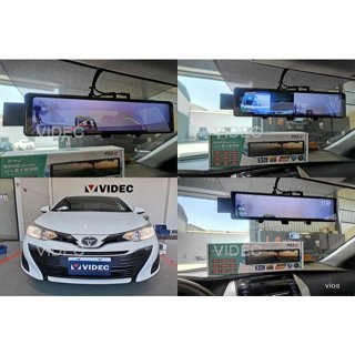 威德汽車 臺中施工 豐田 18 VIOS 實車安裝 掃瞄者 PS3 GPS 測速器 電子式10吋螢幕 後視鏡 行車記錄器