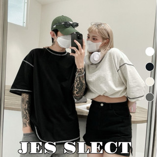 【jes】 韓國 爆款 素面 質感 反車線 車線 線條 造型 親膚 透氣 時尚 百搭 潮流 情侶 圓領 短袖 上衣 短t