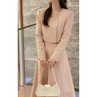 🇰🇷Chloe C. 韓國東大門服飾🇰🇷 eeyou 正韓雙排扣長袖短版外套長裙套裝