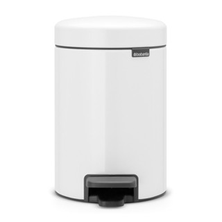 【易油網】BRABANTIA PEDAL BIN NEWICON 白色 時尚腳踏式垃圾桶 12L #111969
