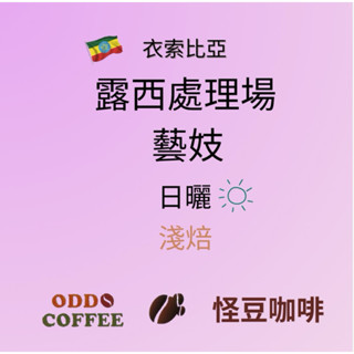 怪豆咖啡 咖啡豆［衣索比亞 班奇馬吉 露西藝妓 日曬 1/2磅230g］精品咖啡 手沖咖啡 自家烘焙 單品咖啡