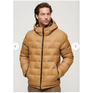 Superdry 棕色當季羽絨防寒保暖外套-降價近全新