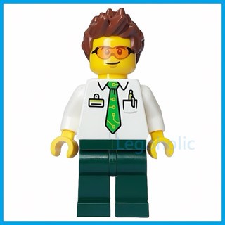 LEGO 樂高 60380 綠色 領帶 上班族 單人偶 全新品, 城市系列 市區 街景 電動車騎士
