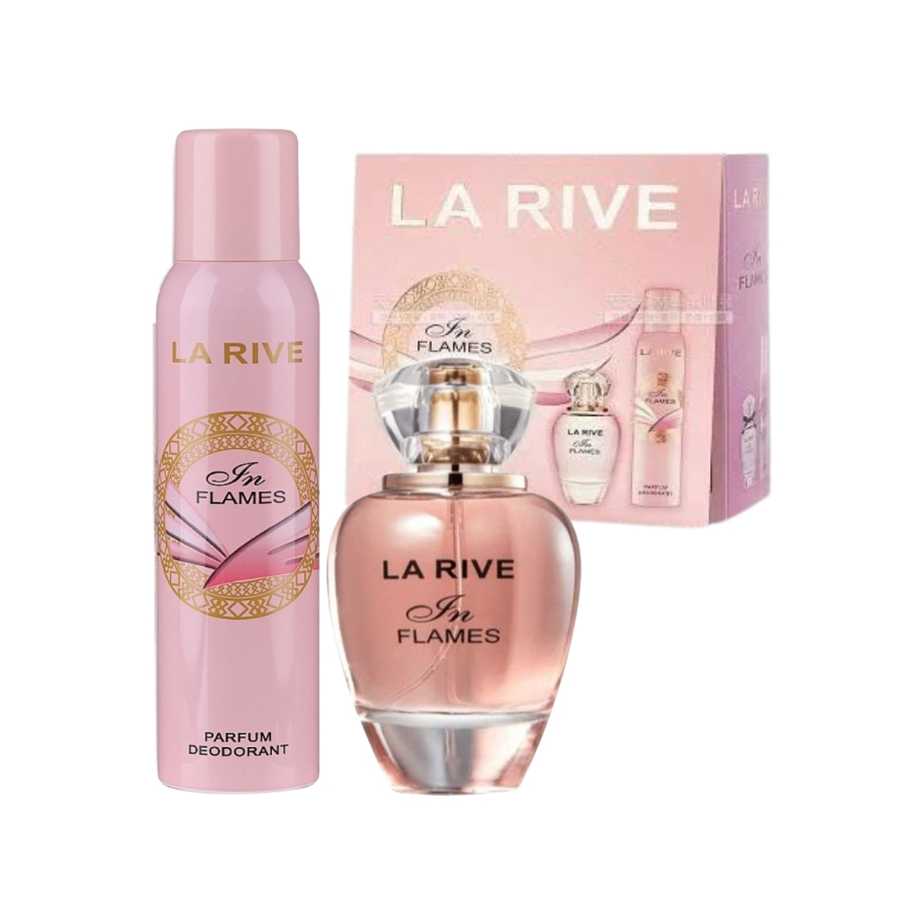 La Rive Flames 天使之香水禮盒(淡香精75ml+香水噴霧150ml) 雅典女神 女性淡香水  獨特性感