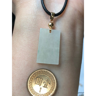 緬甸玉天然A貨翡翠玉墜 冰種 黃翡 平安 無事牌