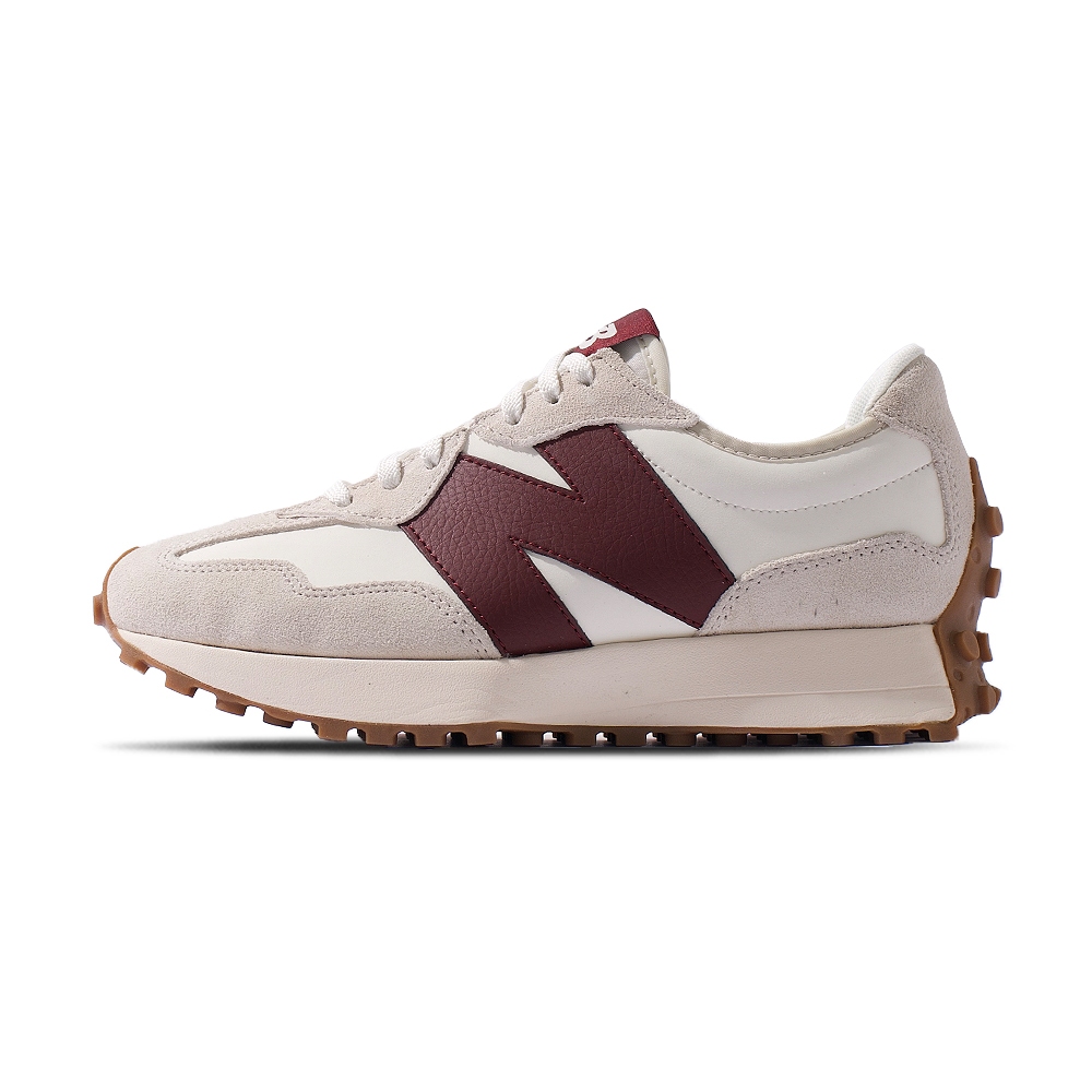 New Balance 327系列 女款休閒鞋  穿搭 同款 D楦 復古拼接 皮革 酒紅-WS327KA