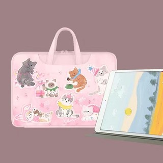 筆電包15吋 14吋13吋16吋大容量韓國ins防水Macbook輕薄本華碩手提包 學生可愛小熊筆記本電腦包上班族公事包