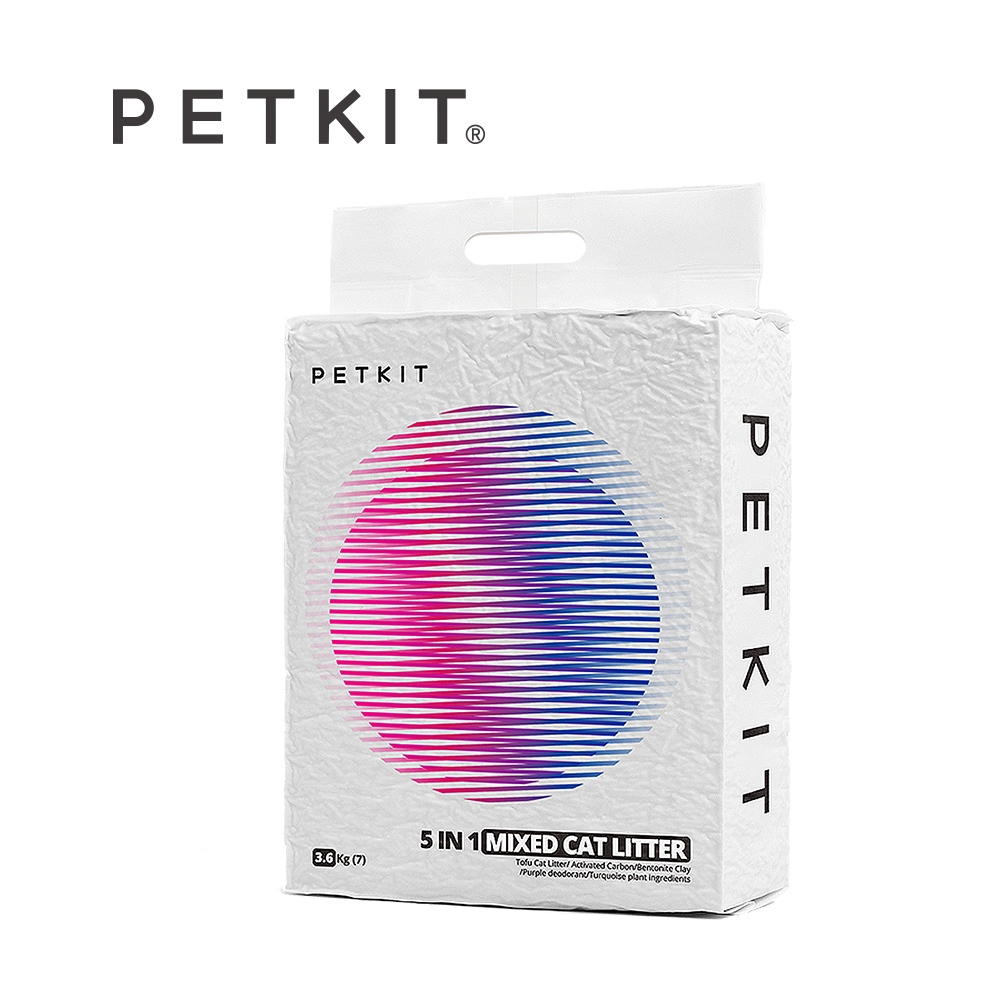 【PETKIT 佩奇】官方直營 5合1活性碳混合貓砂 7L (單包) 粉塵少 凝結快 持久乾爽 除臭效果 豆腐砂