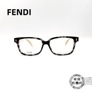 【明美鐘錶眼鏡】FENDI芬迪/FF-0035-1CD/透明玳瑁膠框/眼鏡/單一特價