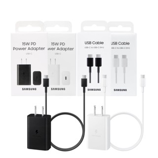 samsung 三星原廠官方 15w 充電器t1510 + 3a 1m 雙type-c 線da705【盒裝組合】