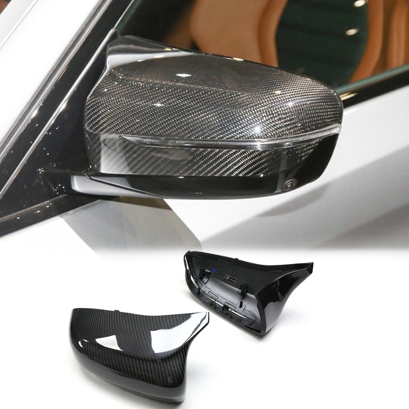 適用於 BMW M5 M8 F90 F91 F92 F93 升級 替換 乾式碳纖維 後照鏡殼 後視鏡殼