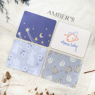 🇹🇼台灣出貨🇹🇼 AMBER'S滑鼠墊 綿羊 兔兔 星星 筆電滑鼠墊 電腦滑鼠墊 布面橡膠防滑滑鼠墊 辦公用品
