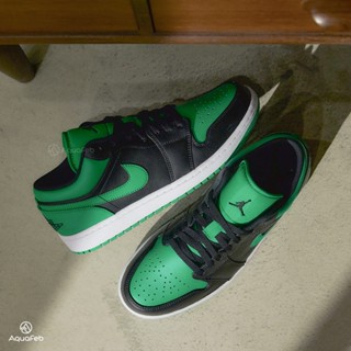 Nike Jordan 1 Low Lucky Green 男 黑綠 喬丹 穿搭 低筒 休閒鞋 553558-065
