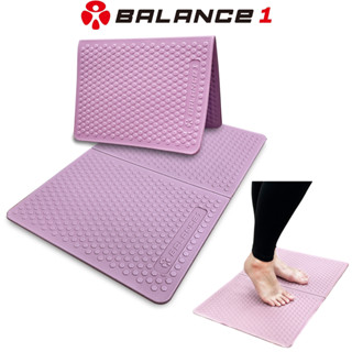 BALANCE 1 可折疊超慢跑墊 藕荷色(臺灣製 運動跪墊 超慢跑墊 摺疊)