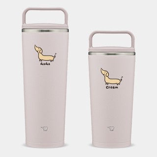 【滿千免運+象印原廠公司貨】 客製化文字 臘腸狗 日本象印 300/400ml 吊環隨行杯 PU012