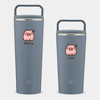 【滿千免運+象印原廠公司貨】 客製化文字 小豬 日本象印 300/400ml 吊環隨行杯 PU027