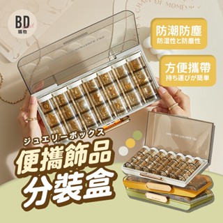 【BD購物】防潮分格收納盒 防潮藥盒 零件收納盒 透明收納盒 飾品收納 藥罐 面霜 連環盒 美甲飾品 分裝盒 整理盒