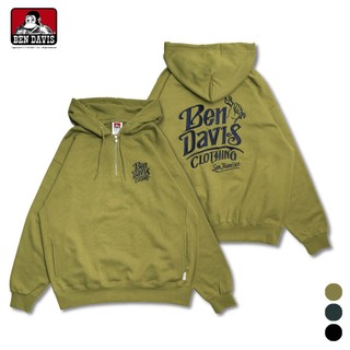 BEN DAVIS CLASSIC LOGO HALF ZIP 日系 刺繡 板手 半開襟 帽T 3色
