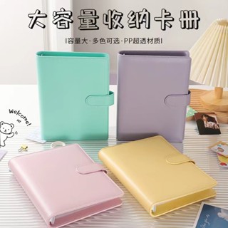 臺灣出貨 A5卡冊 馬卡龍卡冊 四宮格卡冊 少女心 活頁 3寸 拍立得 小卡追星 收納冊 磁扣卡冊 PU材質卡冊